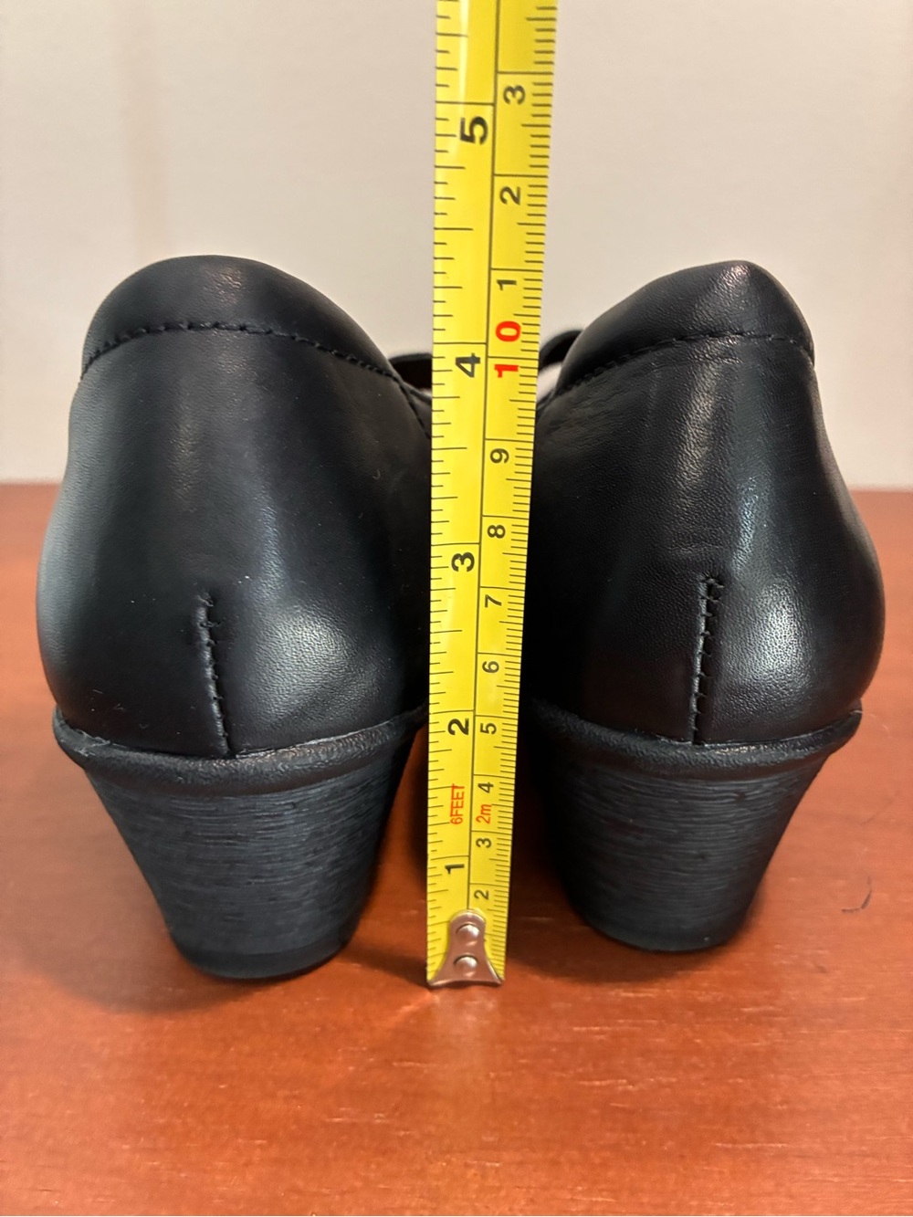 Earth Origins Melody Black Leather Mary Jane Pumps Women's Size 6 - Picture 12 of 13